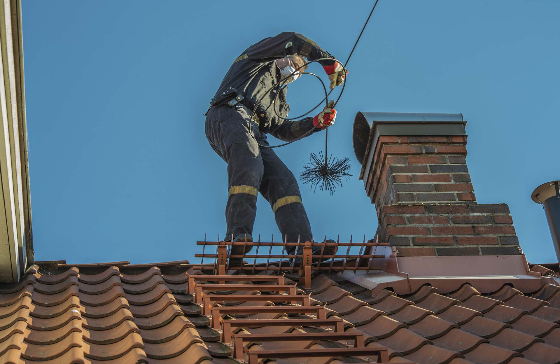 Chimney cleaning experts doing work in Mendota Heights, MN.