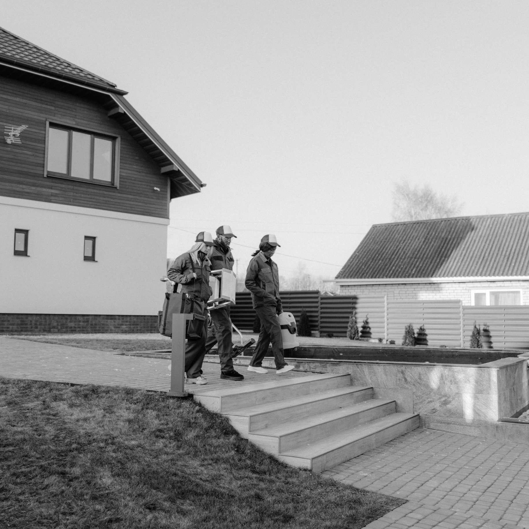 Experienced chimney sweep team cleaning chimney in Burnsville,