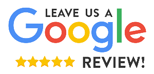 The google logo says `` leave us a google review ! ''