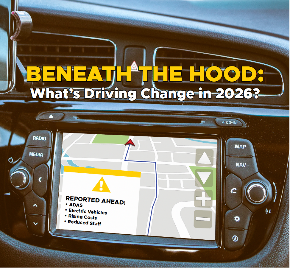 Car dashboard with navigation screen displaying