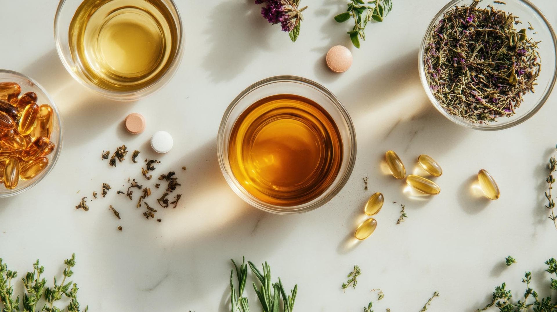 A female doctor is sitting at a desk with a laptop and a cup of coffee.