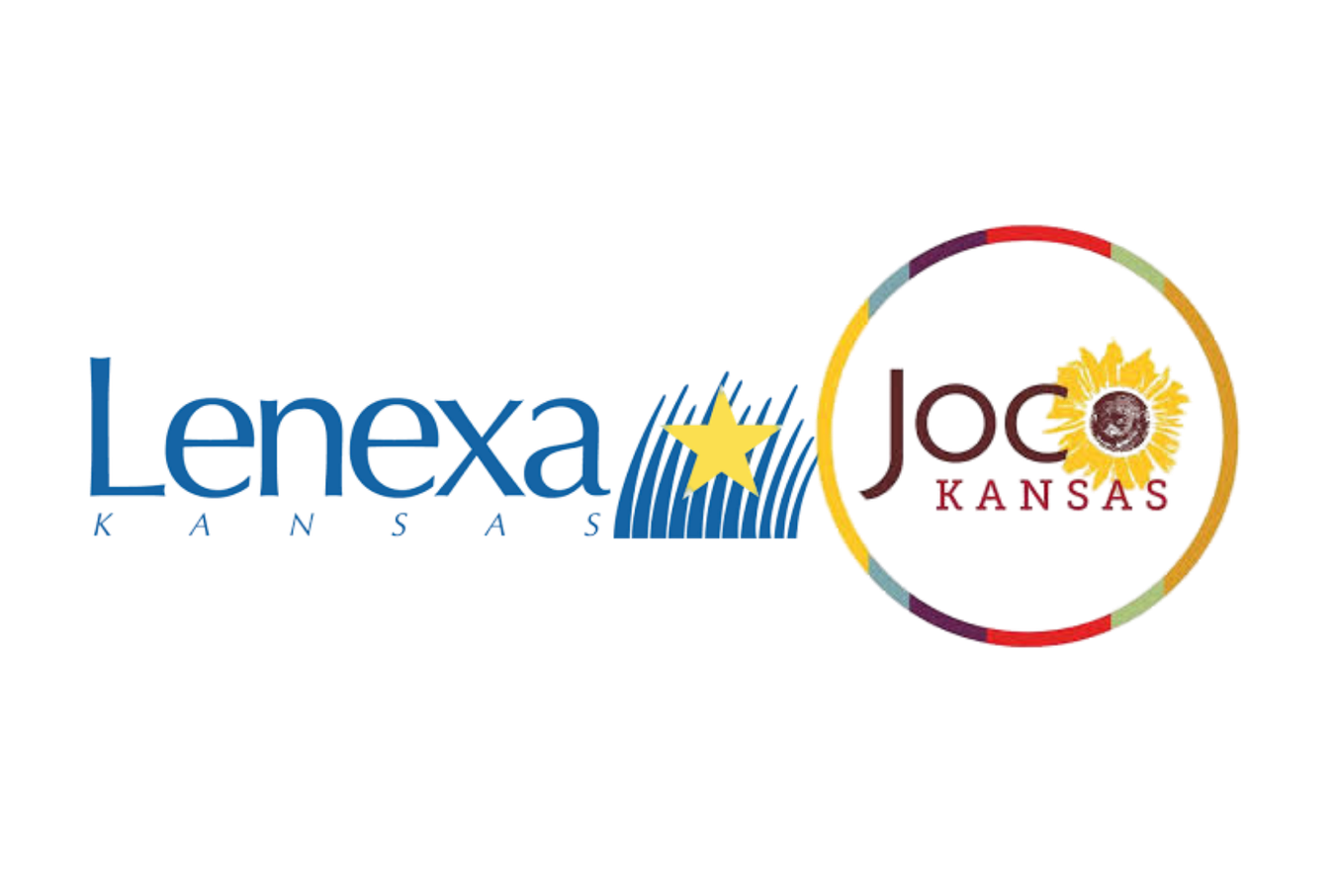 A logo for lenexa kansas and joc kansas