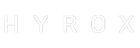 The word hyrox is written in white on a white background.