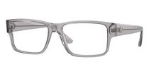 Gray rectangular eyeglasses.
