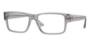 Gray rectangular eyeglasses with thick frames.