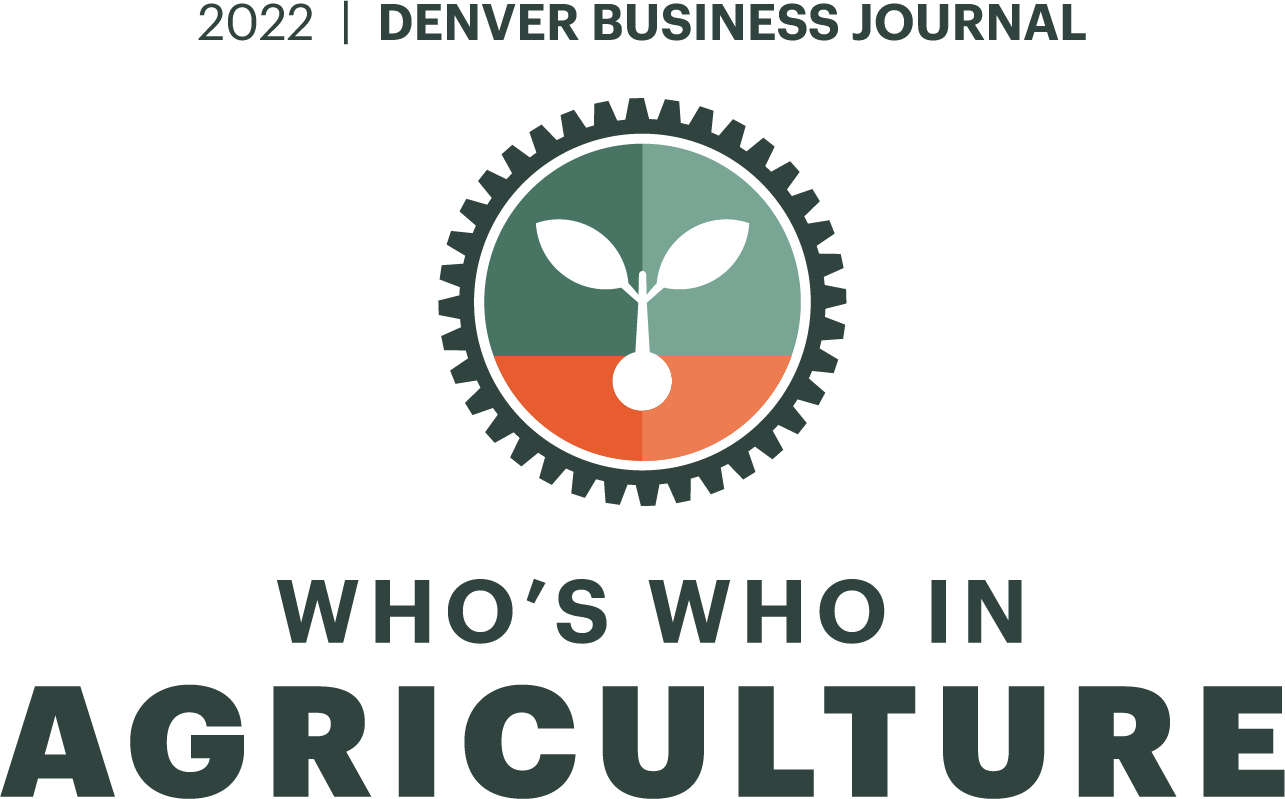The logo for the denver business journal who 's who in agriculture.