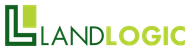 LandLogic logo with green and light green text and a stylized 