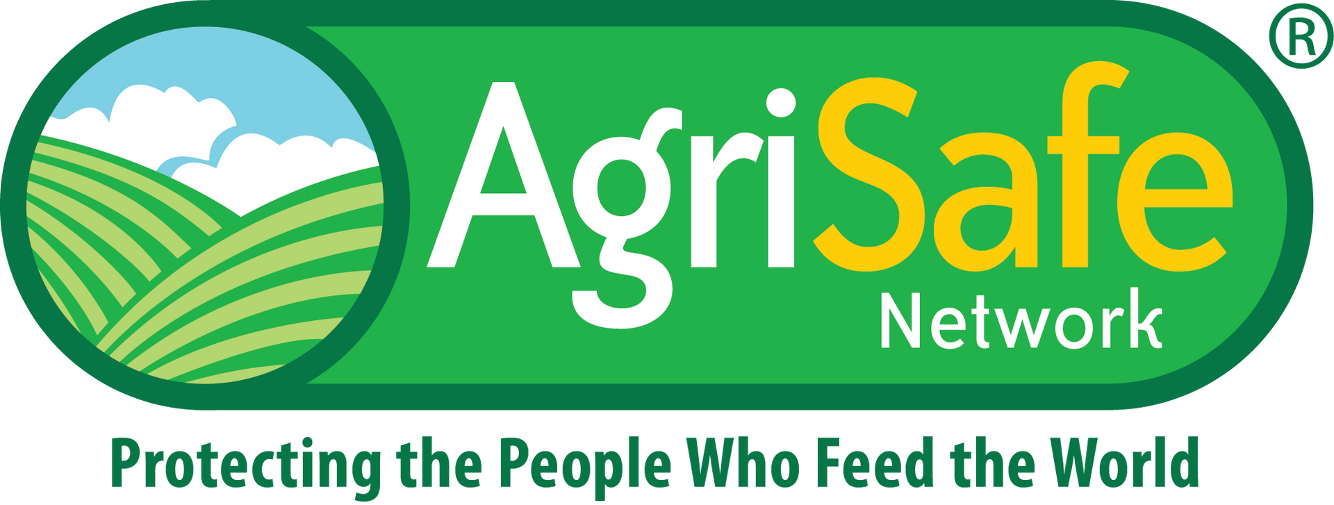A logo for agrisafe network protecting the people who feed the world