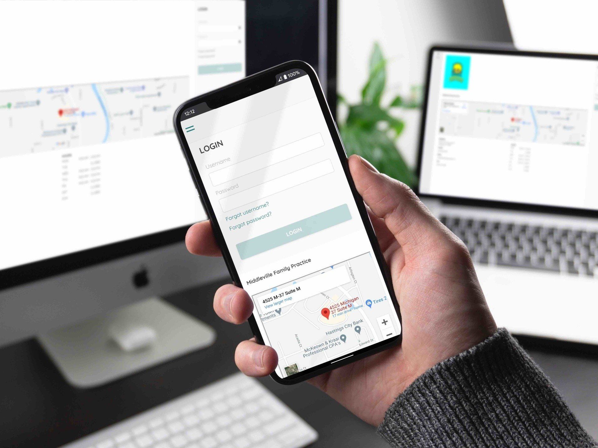 the team at Middleville Family Practice outside of the building.