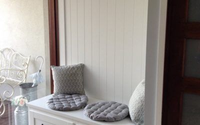 A Bench with Cushions and Pillows on It in A Room — Simonetto'S Cabinets & Joinery in Nambour, QLD