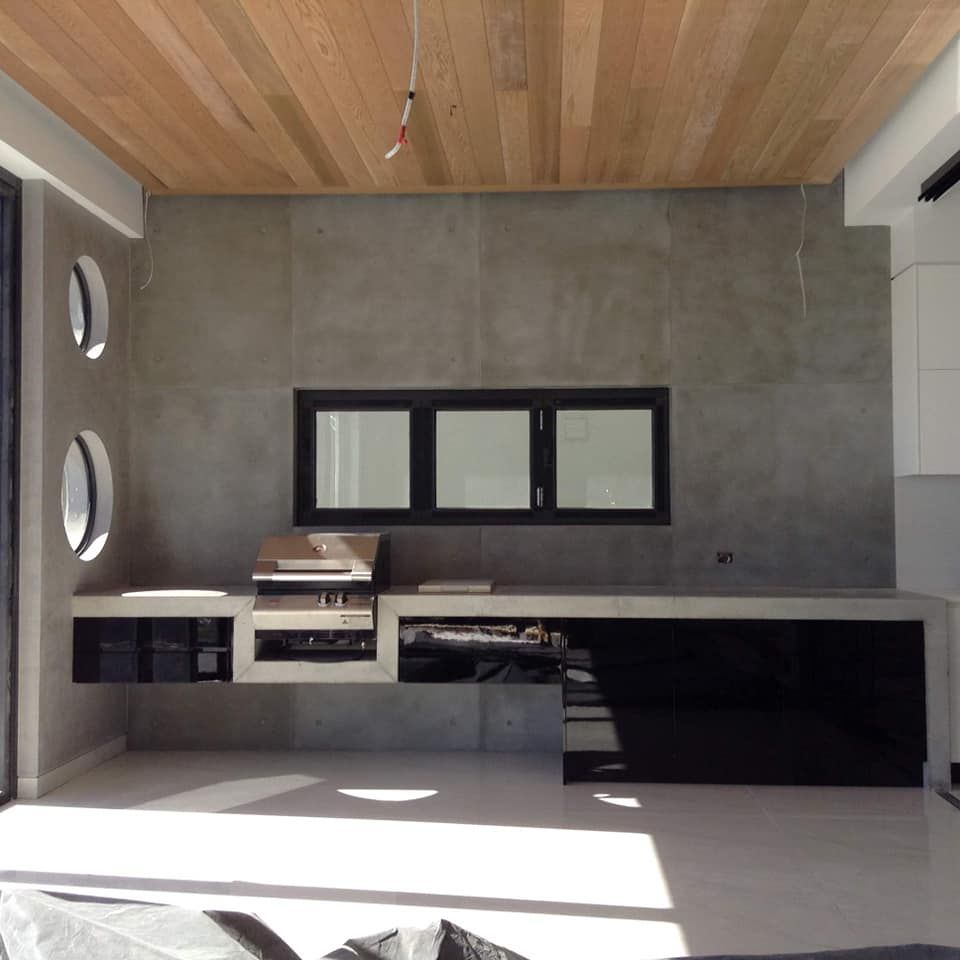 A Wooden Desk With Drawers And A Shelf On Top Of It — Simonetto'S Cabinets & Joinery in Nambour, QLD