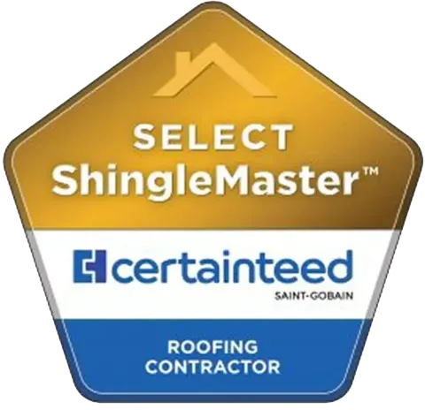 The master craftsman logo is a roofing contractor.
