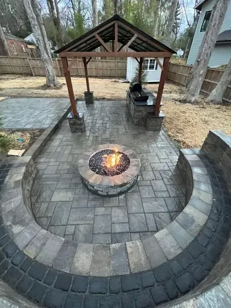outdoor fireplace