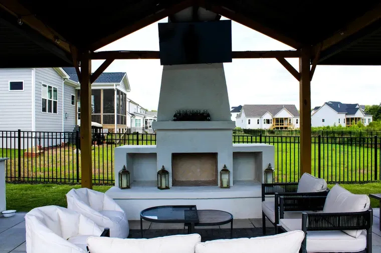 outdoor fireplace