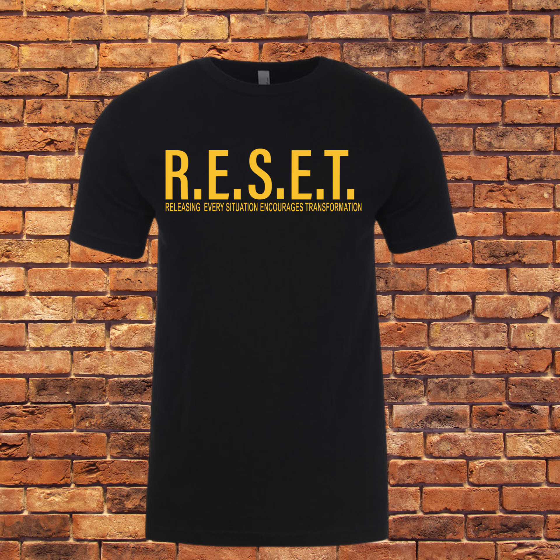 Releasing. Every. Situation. Encourages. Transformation. Black Short Sleeve Shirt
