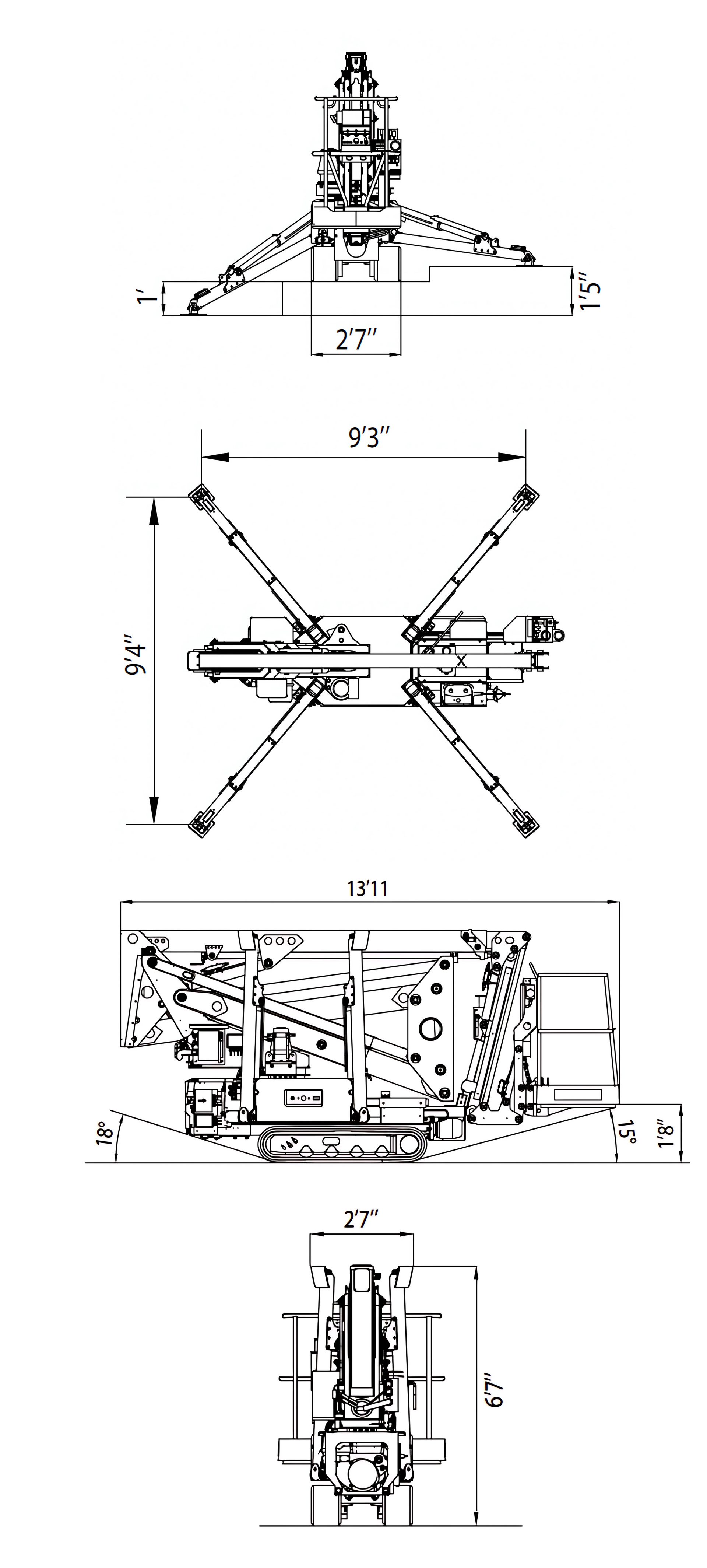 TRACCESS 160-51 Dimensions