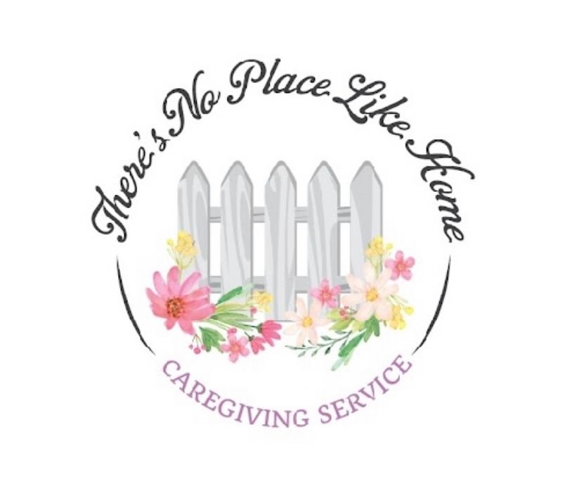 The logo for there 's no place like home caregiving service