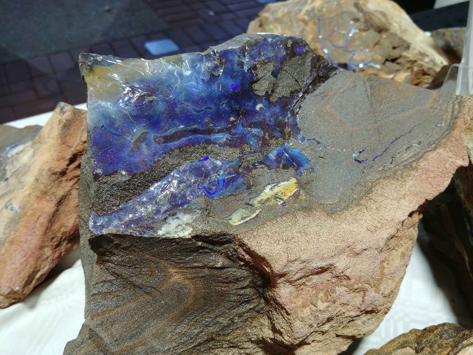 A Large Piece Of Rock With A Blue Opal In It – Port Pirie, SA - Flinders Earthmoving & Blue Metal Supplies
