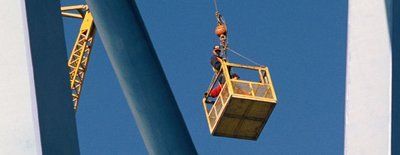 Construction Worker at Work — Houston, TX — Crane Rental Division Inc.