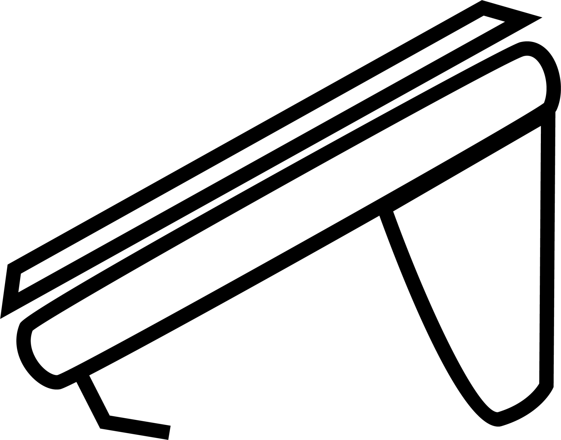 Un dibujo en blanco y negro de una cámara sobre un fondo blanco.