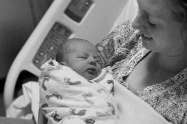 Mother Holding Her Baby Black and White - Photography in Colorado Springs, CO