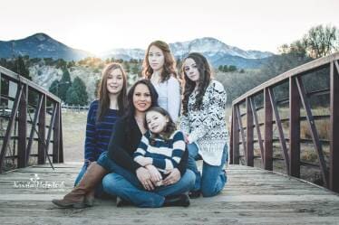 Mother and Her Children on a Bridge - Photography in Colorado Springs, CO