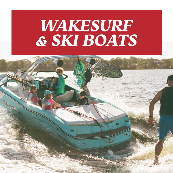 a picture of a wakesurf and ski boat