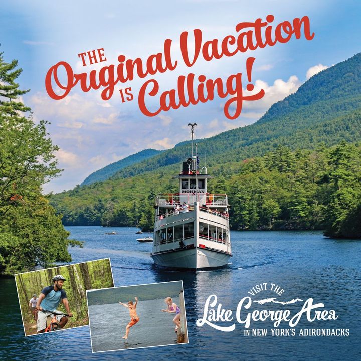 an advertisement for the lake george area in new york