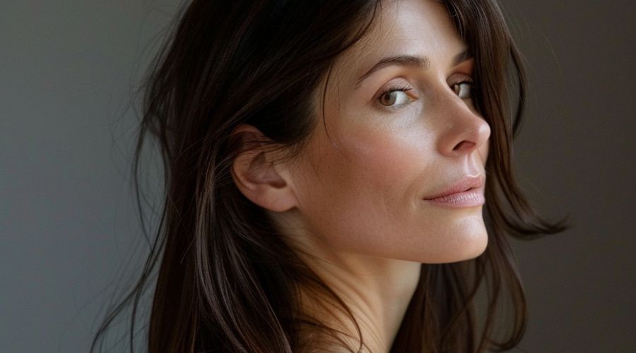 Before and after comparison of dark circles under the eyes. The 'after' photo shows improved appearance.