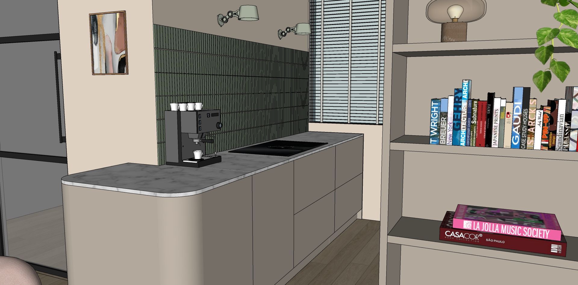 3D-tekening keuken Sketch-up