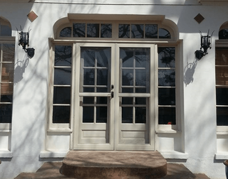 Pet Storm Doors — White Glass Doors in Des Moines, IA