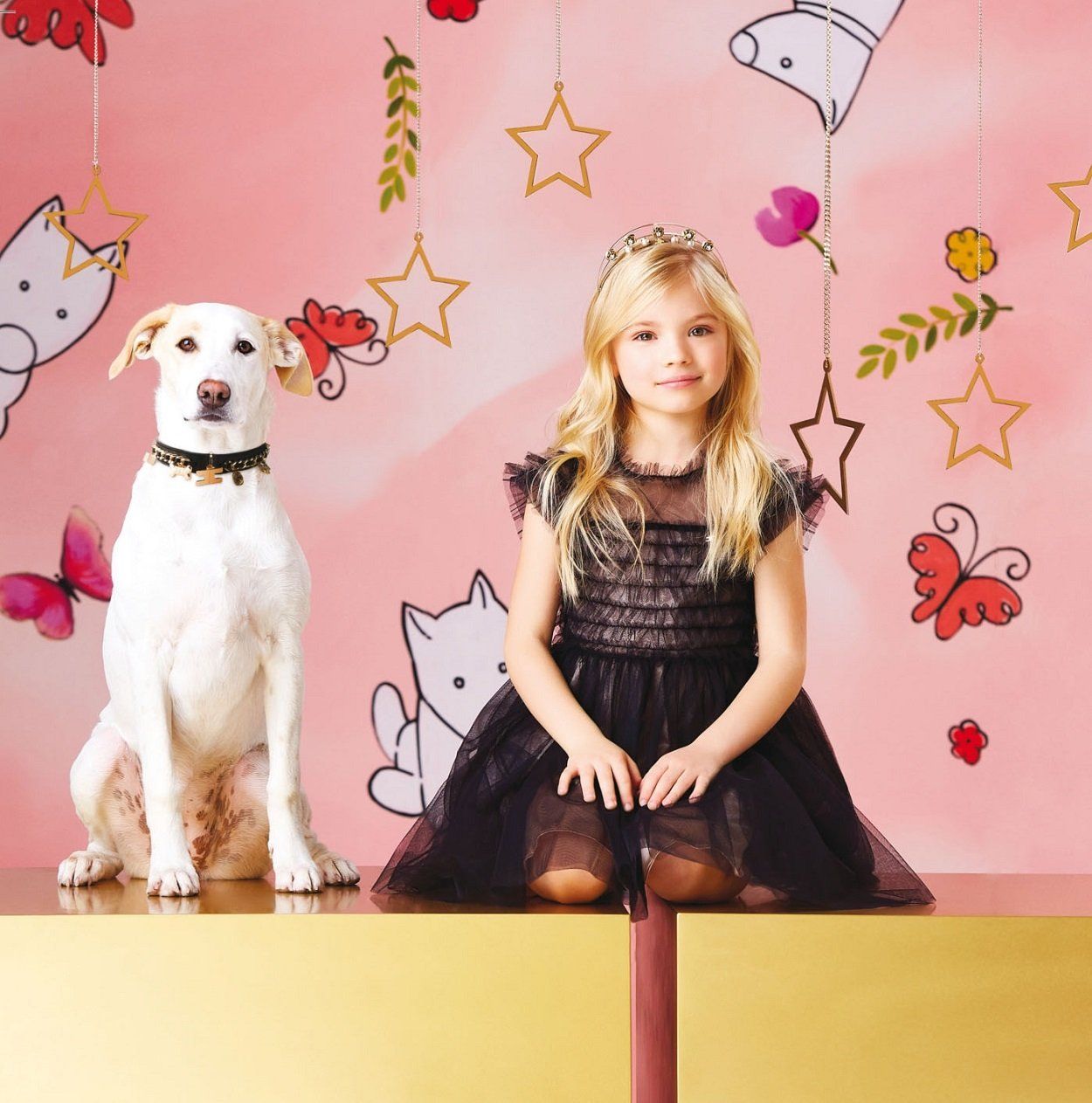 abito cerimonia in tulle bambina