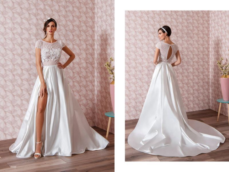 abito da sposa spacco laterale