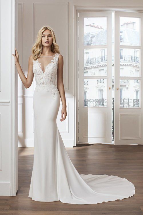 abito da sposa seta e pizzo