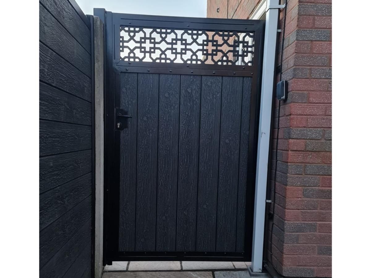 Composite Gates UK  garden composite gate  with screen top