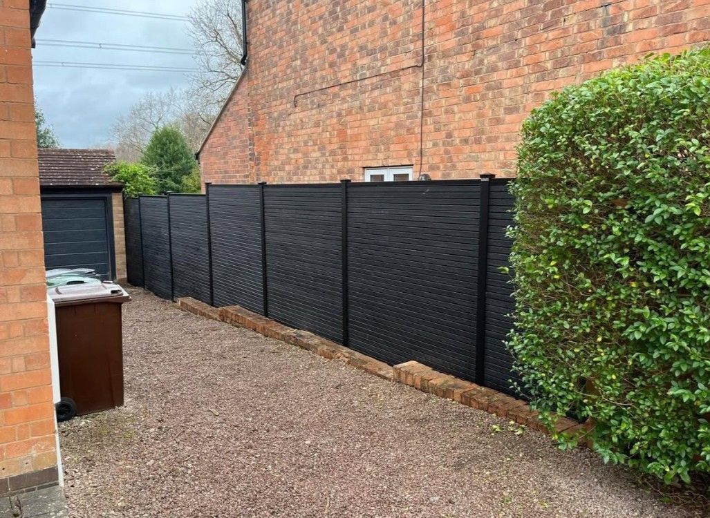 grey composite fencing