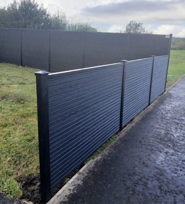 anthracite grey composite fencing