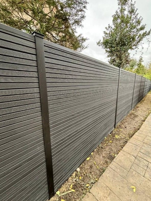 Composite Gates UK natural timber composite fencing  in Preston