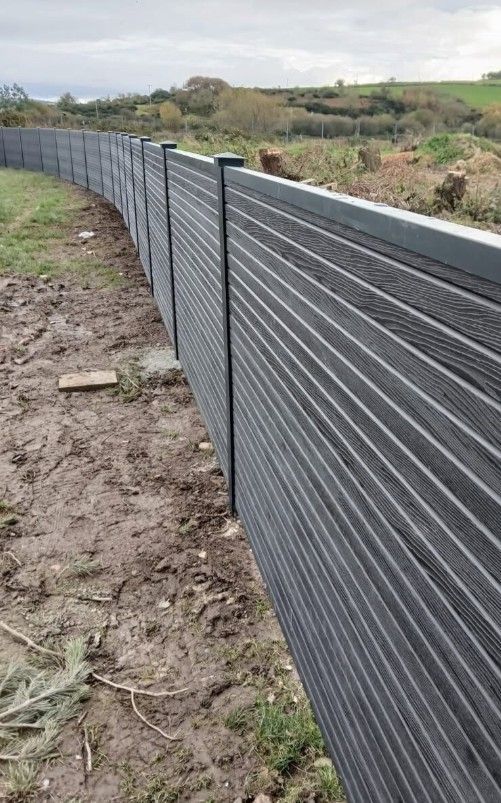 anthracite grey composite fencing