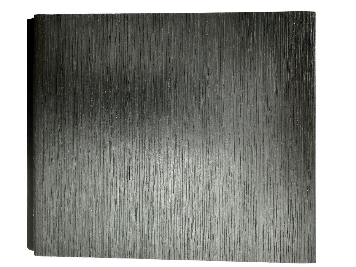 Close up of smooth faced anthracite grey coloured composite board used for composite gates