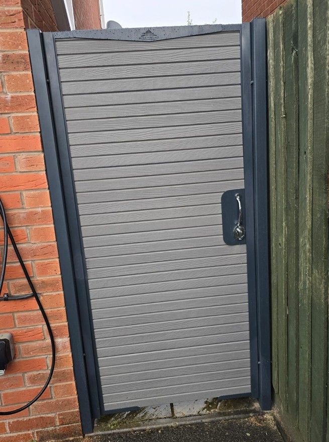Light Grey Composite Side Gate in Blackpool