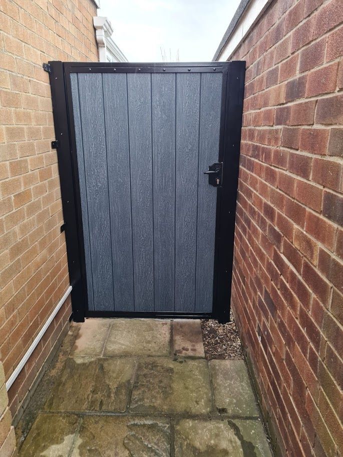 Composite Gates UK grey composite back gate