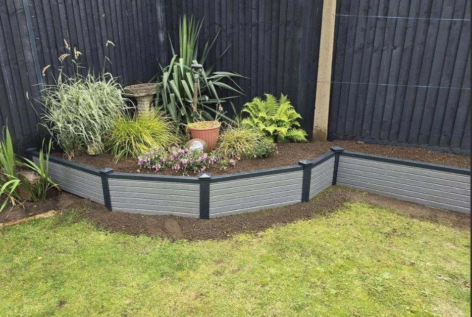 grey composite fencing