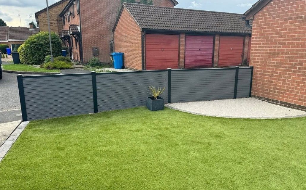 grey composite fencing