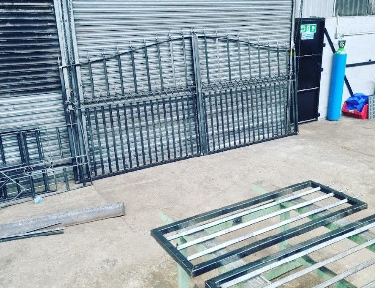 Composite Gates UK metal driveway gates ready for powder coating