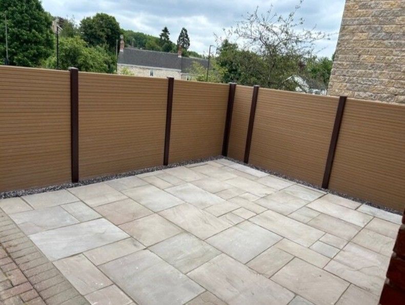 natural beige composite fencing
