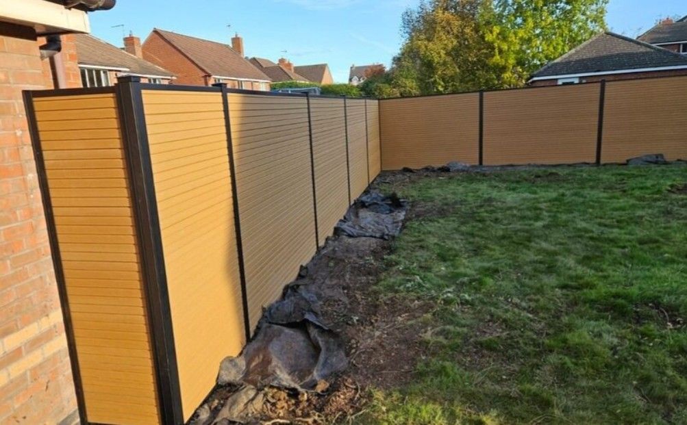 natural beige composite fencing
