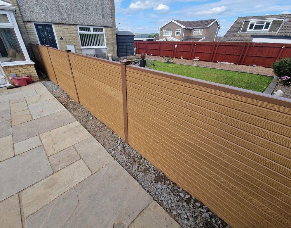 natural beige composite fencing