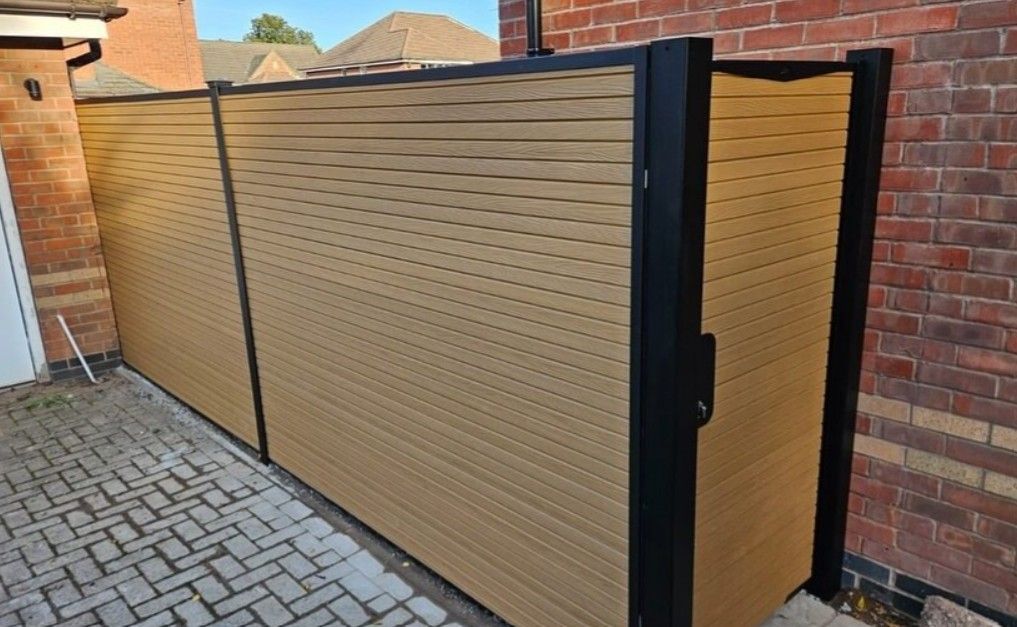natural beige composite fencing