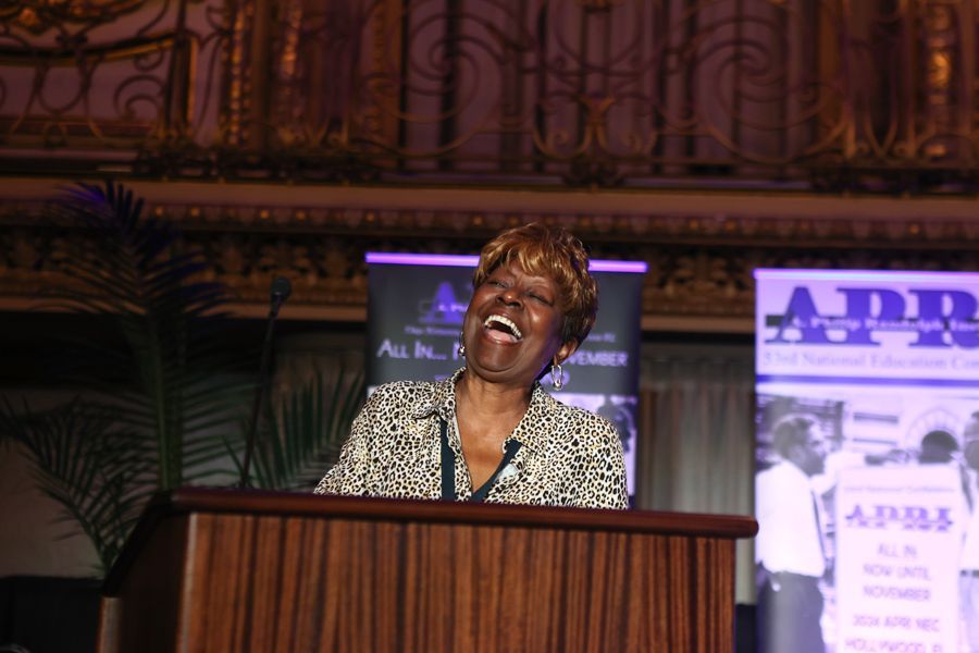 President Clayola Brown  laughing